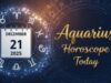 Horóscopo de Aquário hoje, 21 de dezembro de 2025 | Notícias de astrologia