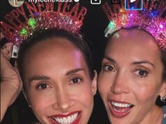 Myleene Klass posa com uma irmã sósia raramente vista enquanto eles comemoram o Ano Novo junto com suas famílias após se reunirem de férias na Ásia
