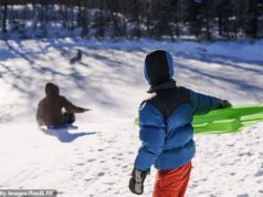 Passeio de tobogã termina em tragédia quando o marido morre e a esposa fica gravemente ferida quando eles fazem uma curva errada e caem de um penhasco vertical de 250 pés na Áustria