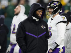 Lamar Jackson, do Baltimore, diz que jogará no domingo em Pittsburgh: ‘Cem por cento’