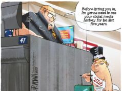 Cartoon: Antes de deixar você entrar…