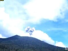 Mother Mountain entra em erupção, cinzas vulcânicas são ejetadas a 800 metros do pico