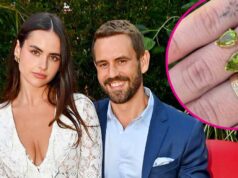 A esposa de Nick Viall, Natalie Joy, mostra o anel que fez após o aborto