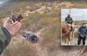 Soldados do Texas a cavalo capturam caçadores de crianças anteriormente deportados na fronteira