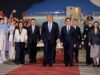 O presidente chega a Pequim com CEOs da Tesla e Nvidia