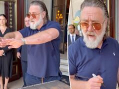 Russell Crowe defende confronto com caçadores de autógrafos fora de hotel em Paris