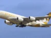 Voo da Etihad Airways em Londres com retorno do A380 para Abu Dhabi