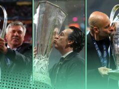 13 treinadores que conquistaram três ou mais troféus europeus: Emery, Guardiola, Ancelotti…