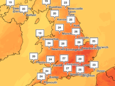No mapa: onde as temperaturas podem chegar a 30ºC na onda de calor desta semana