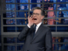 Stephen Colbert rasga o telefone de Trump