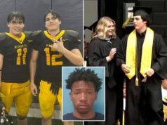 O irmão gêmeo do adolescente texano Austin Metcalf recebe diploma após a formatura – um ano após esfaqueamento fatal