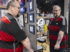 A tatuagem do homem de Portage Park homenageia quatro anos de sobriedade