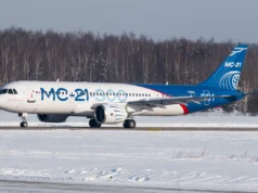 O MC-21 da Rússia sofreu um grande golpe quando o primeiro jato de produção entrou em testes de voo